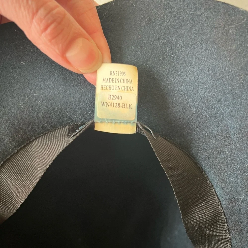 Biltmore for Madewell Black 100% Wool Felt Wide-Brim Fedora Hat | Sm/Med